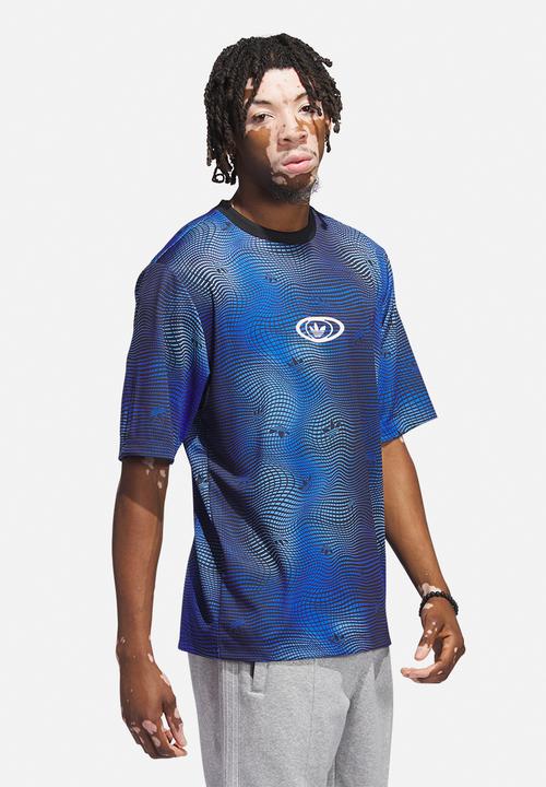 adidas Originals - MV Allover print jersey  - blue/blk