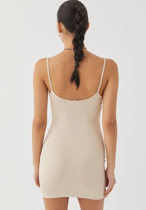 Supré  - Penny mini slip dress - london beige