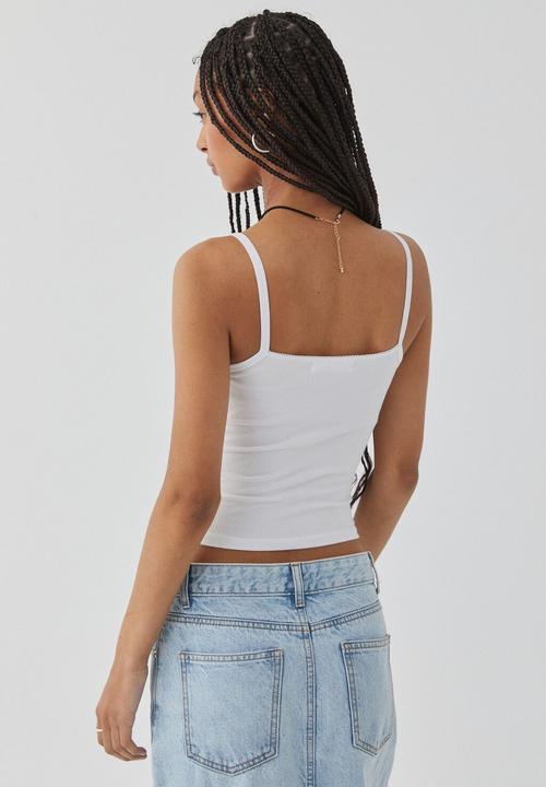 Supré  - Posey graphic tank -  white / la dolce vita