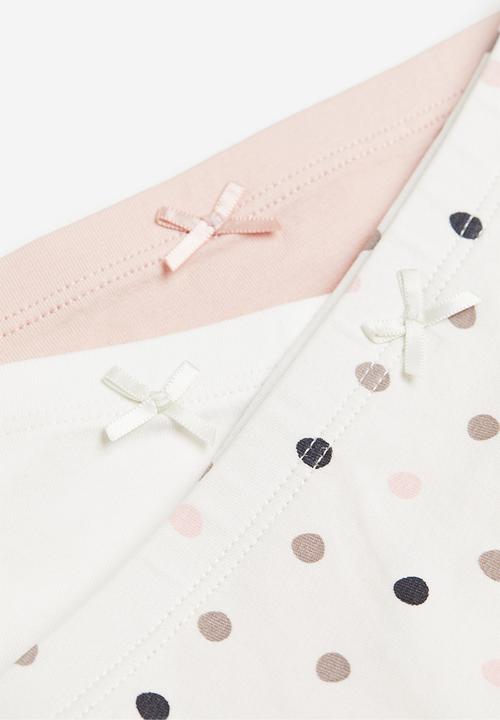 H&M - 3-Pack boxer briefs - white spotted & pink 