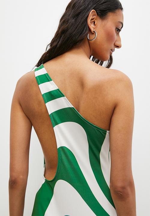 Superbalist - Asym back detail bodycon midi dress - geometric