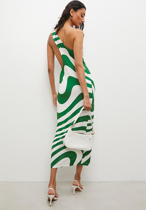 Superbalist - Asym back detail bodycon midi dress - geometric