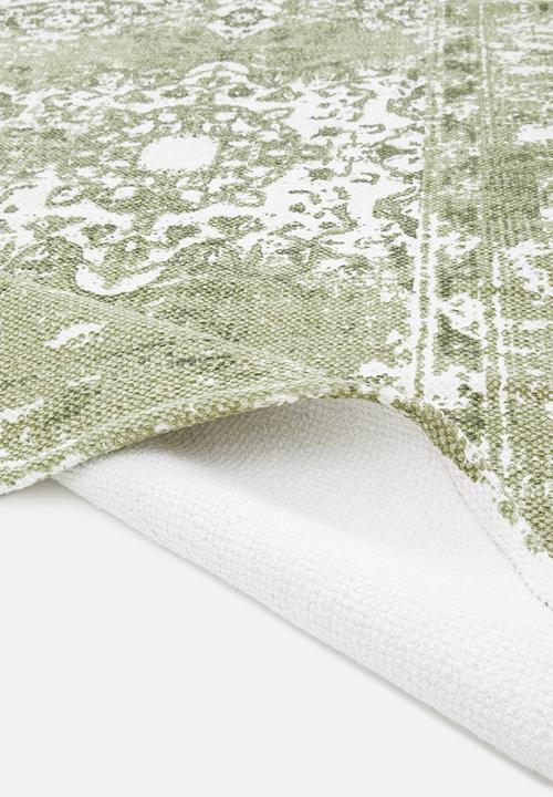 Sixth Floor - Antique printed rug - green