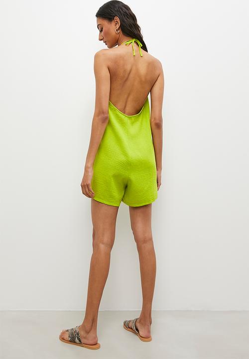 Superbalist - High neck romper - chartreuse