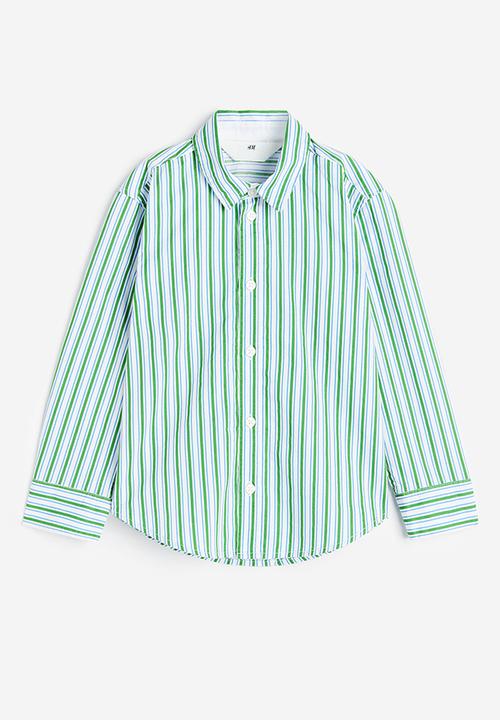 H&M - Cotton shirt - light blue striped