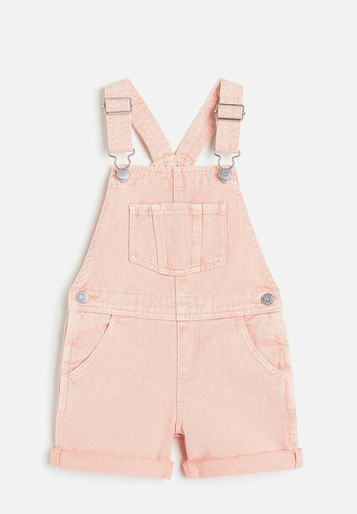 H&M - Denim dungaree shorts - pink
