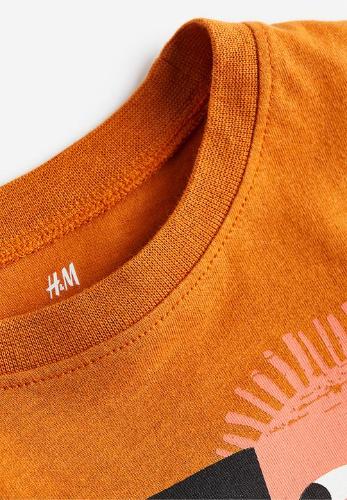 H&M - Cotton t-shirt - orange happy day 