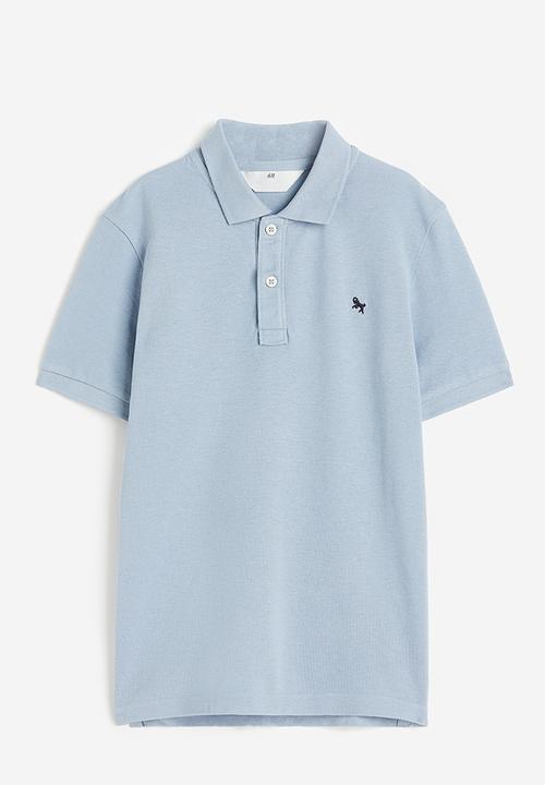 H&M - Cotton piqué polo shirt - blue