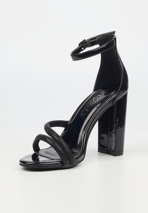 Miss Black - Border 3 block heel - black