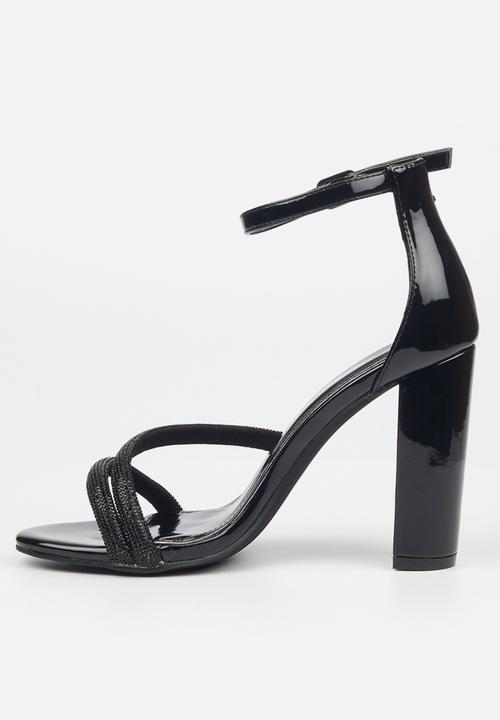 Miss Black - Border 3 block heel - black