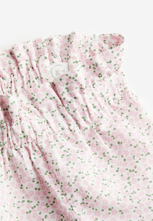 H&M - 2 Piece patterned set - white & pink floral