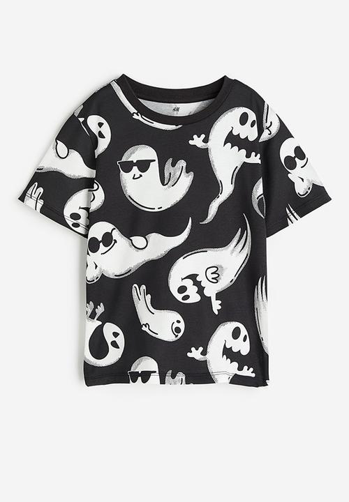 H&M - Printed T-shirt - black