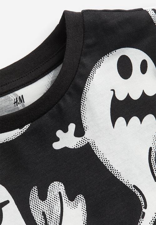 H&M - Printed T-shirt - black