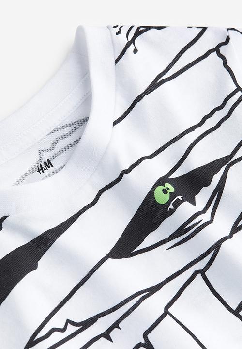 H&M - Printed ~T-shirt - white