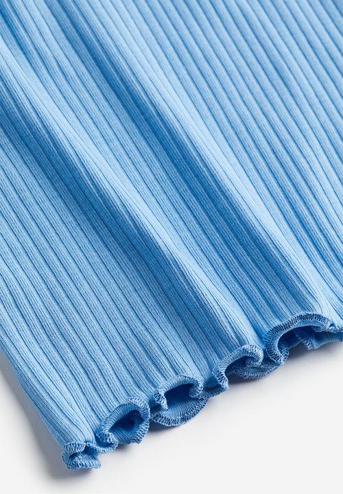 H&M - Ribbed top - light blue 