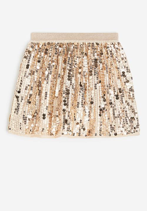 H&M - Sequined skirt - gold-coloured