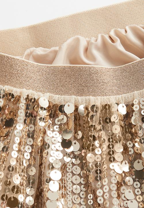 H&M - Sequined skirt - gold-coloured