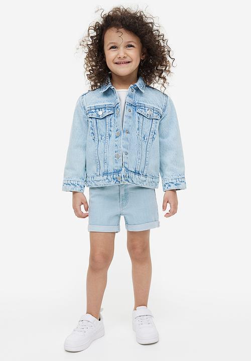 H&M - Superstretch denim shorts - light denim blue