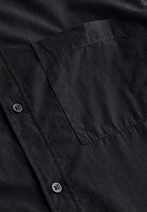 H&M - Regular fit short sleeved shirt - black