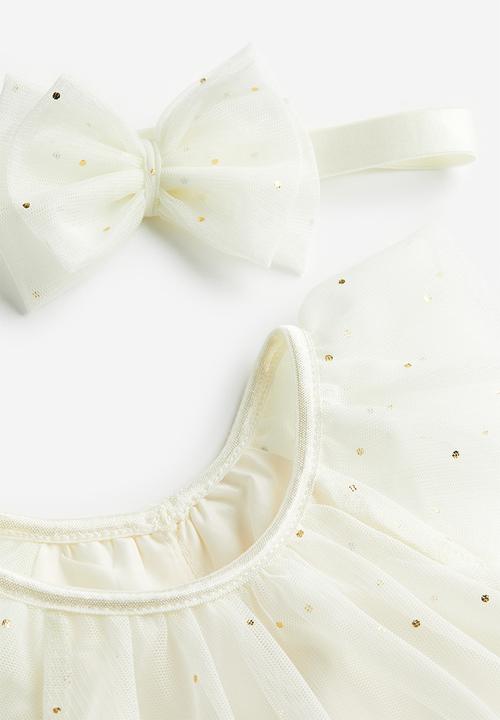 H&M - 2-Piece dress set - cream spotted 