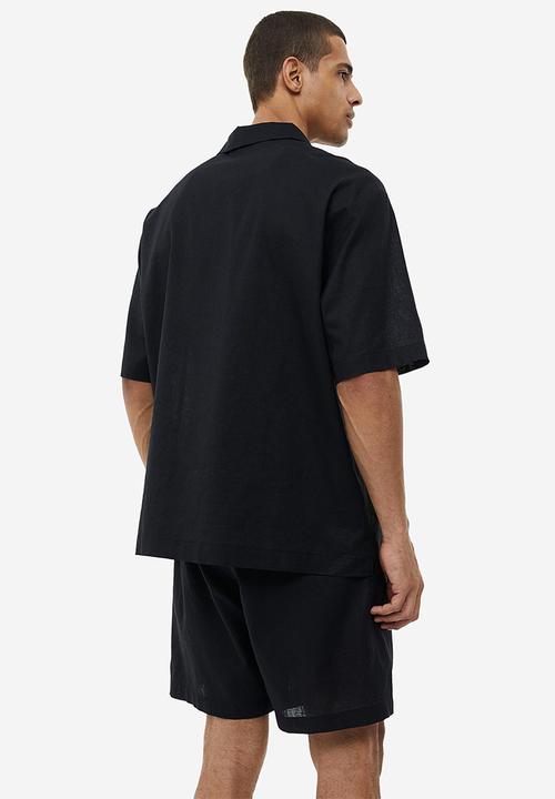 H&M - Relaxed fit linen blend pyjamas - black
