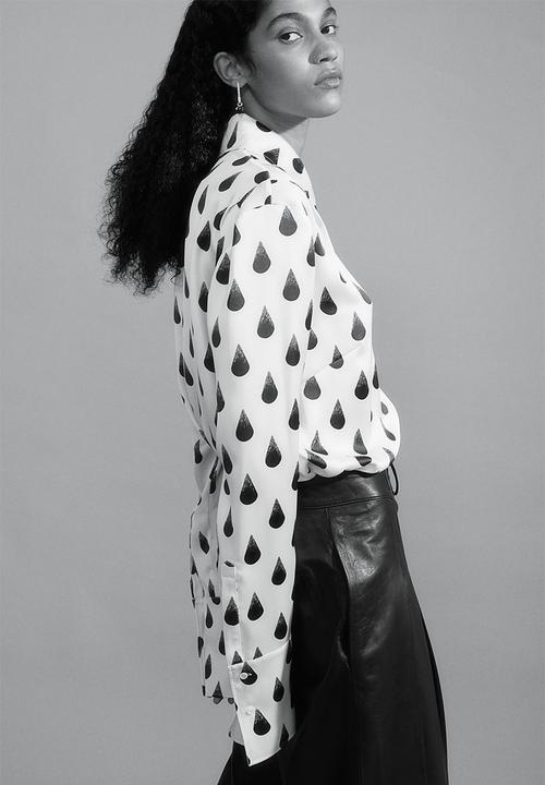 H&M - H&M Studio: Fog leather trouser - black dark