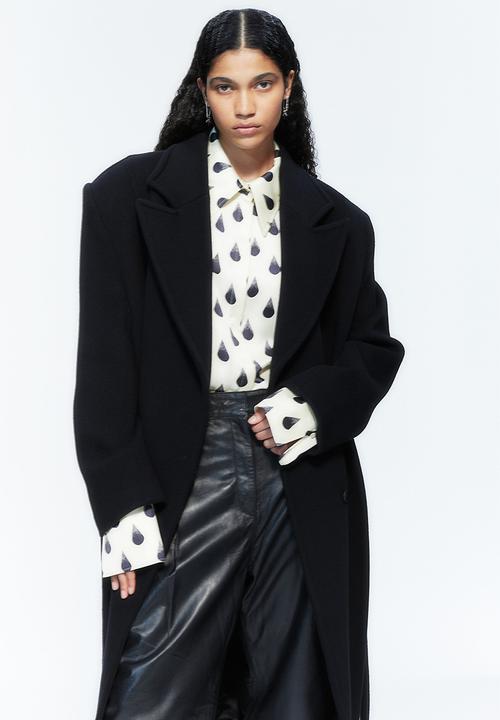 H&M - H&M Studio: Fog leather trouser - black dark
