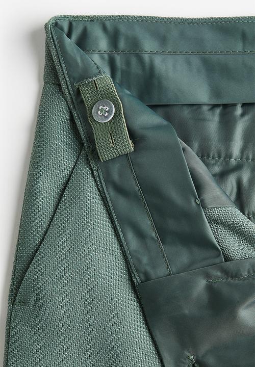 H&M - Textured suit trousers - sage green