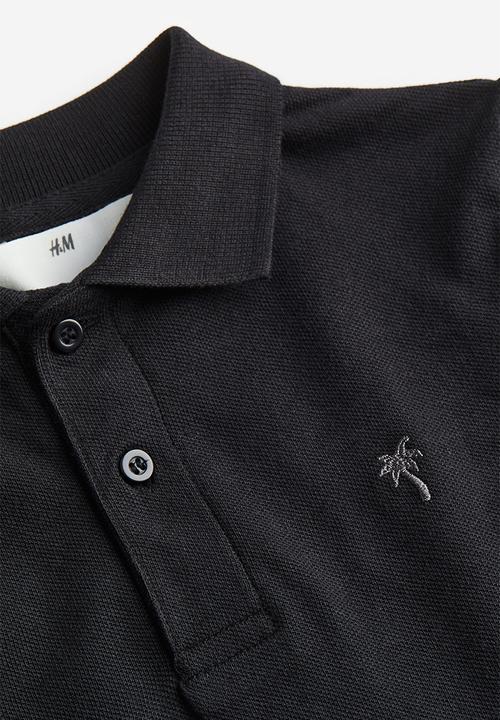 H&M - Cotton piqué polo shirt - black
