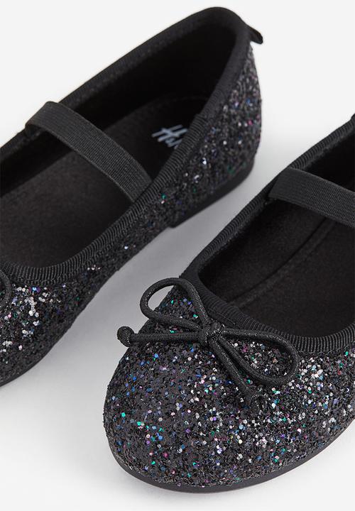 H&M - Appliquéd ballet pumps - black