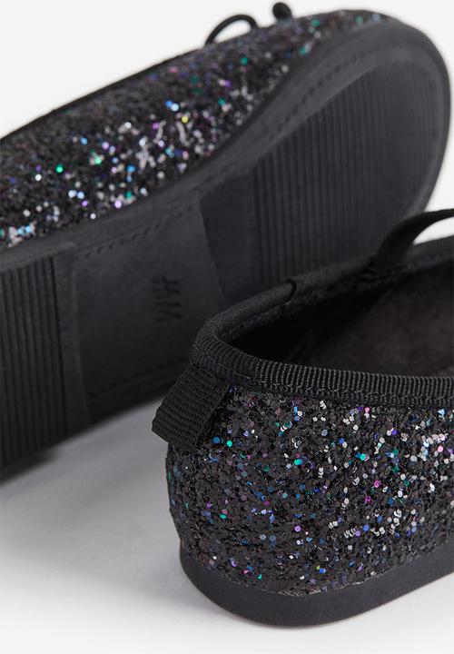 H&M - Appliquéd ballet pumps - black