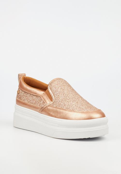 Miss Black - Swish 1 flatform - rose gold