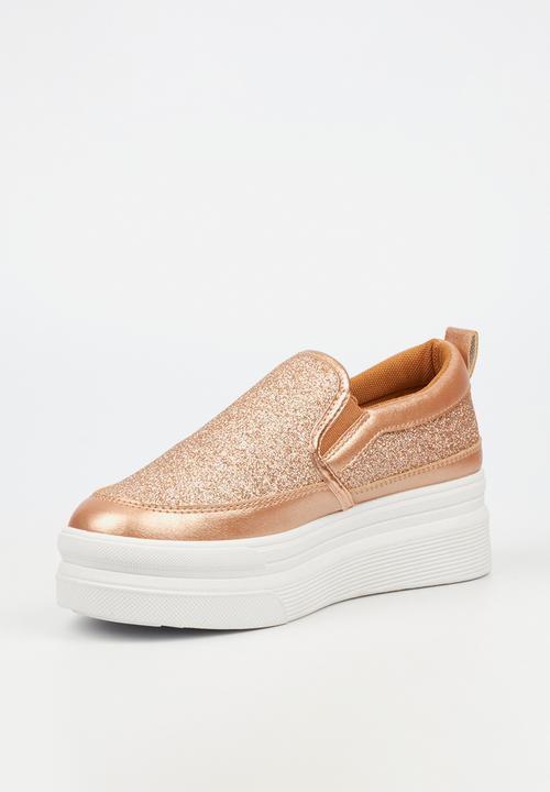 Miss Black - Swish 1 flatform - rose gold