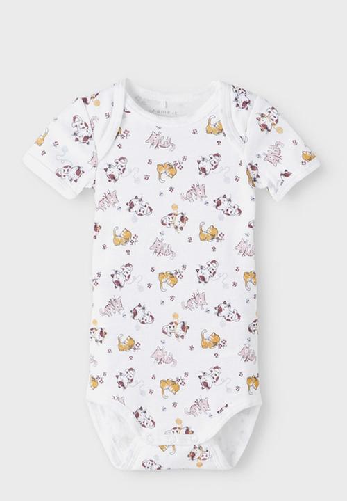 Name It - Nbfbody 3 pack short sleeve cat - valerian