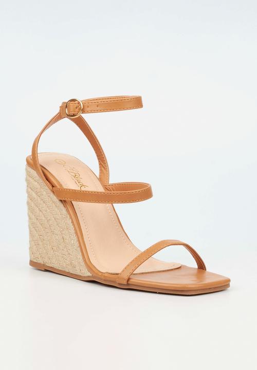 Miss Black - Tania 1 wedge heel - tan