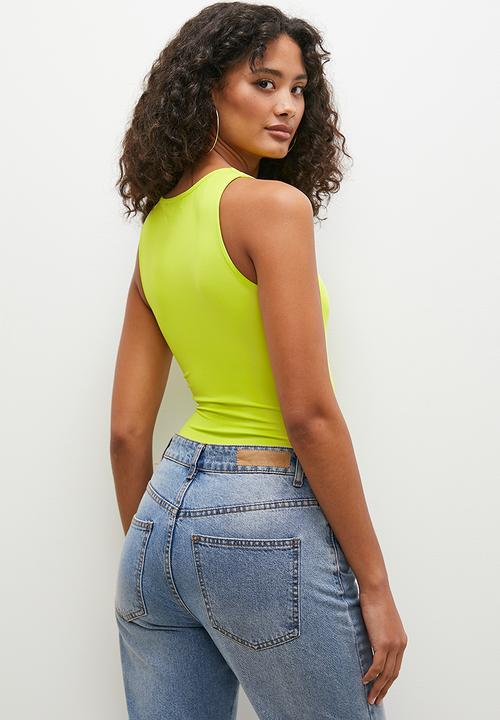 Superbalist - Single boatneck bodysuit - lime