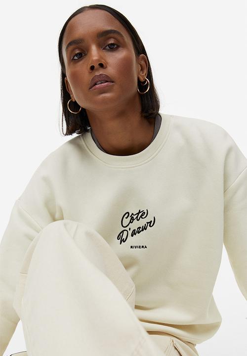 H&M - Crew-neck sweatshirt - cream