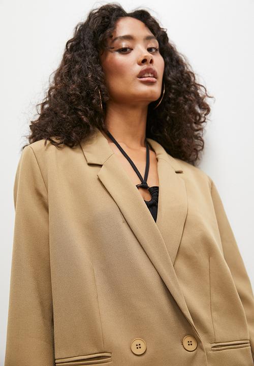 Superbalist - Co-ord double breasted blazer - tan