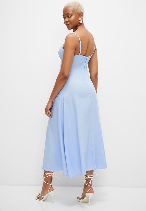 MILLA - Strappy fit & flare maxi dress - blue