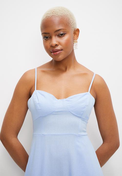 MILLA - Strappy fit & flare maxi dress - blue
