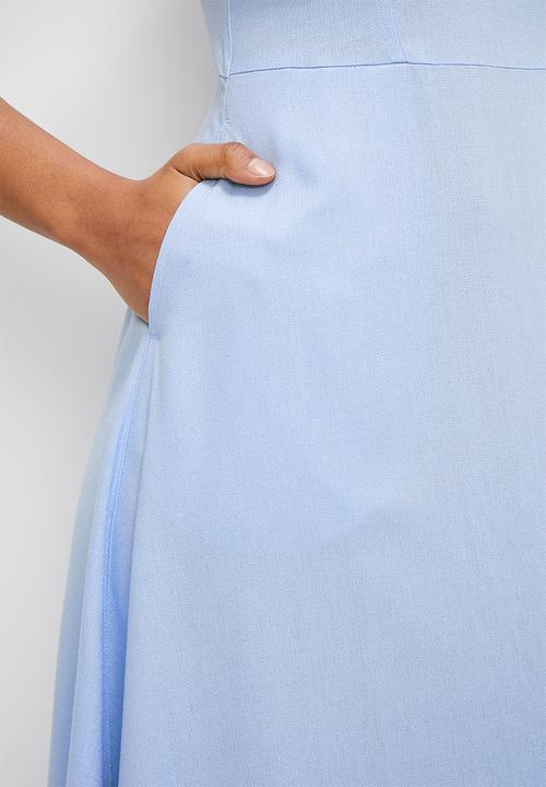 MILLA - Strappy fit & flare maxi dress - blue