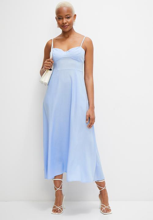 MILLA - Strappy fit & flare maxi dress - blue