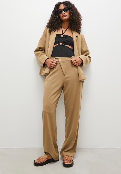 Superbalist -  Co-ord straight leg trouser - tan