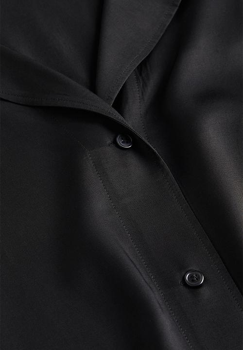 H&M - Boxy viscose blouse - black