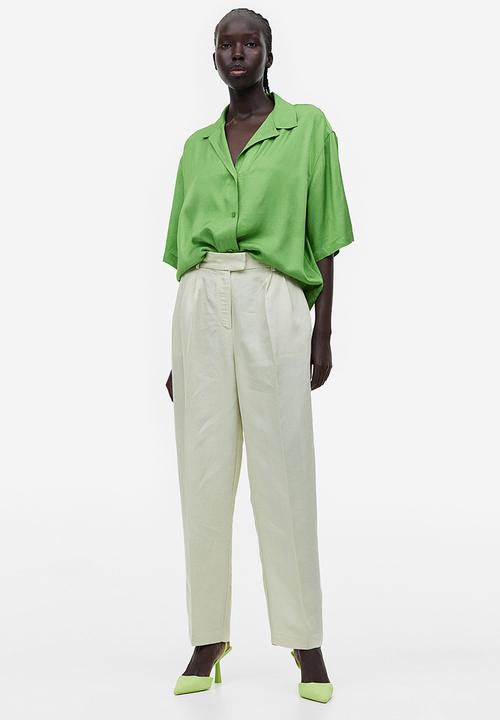 H&M - Boxy viscose blouse - green