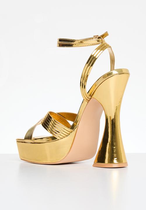 Public Desire - Myla platform block heel - gold 