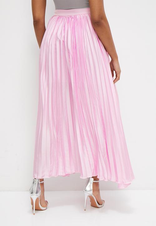 MILLA - Maxi pleated skirt - soft pink