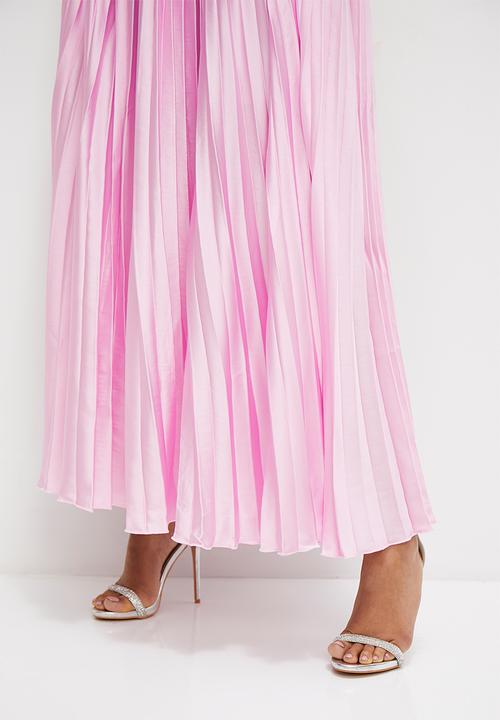 MILLA - Maxi pleated skirt - soft pink