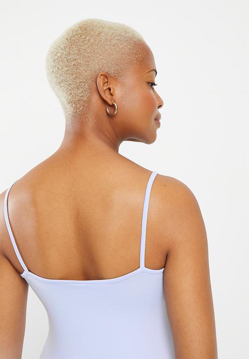 H&M - Strappy microfibre top - light blue 