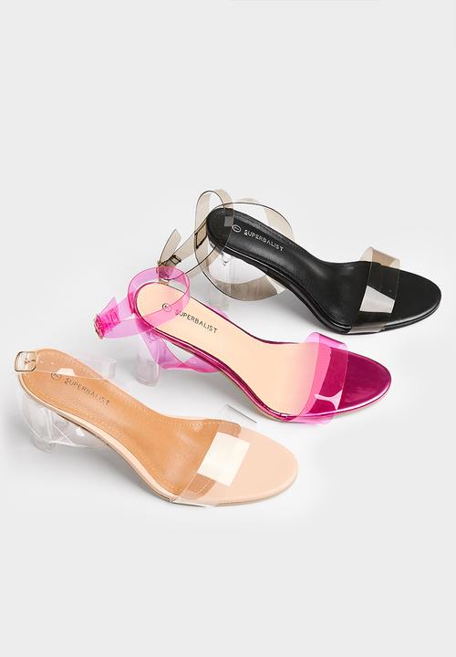 Superbalist - Aurora perspex heel - beige
